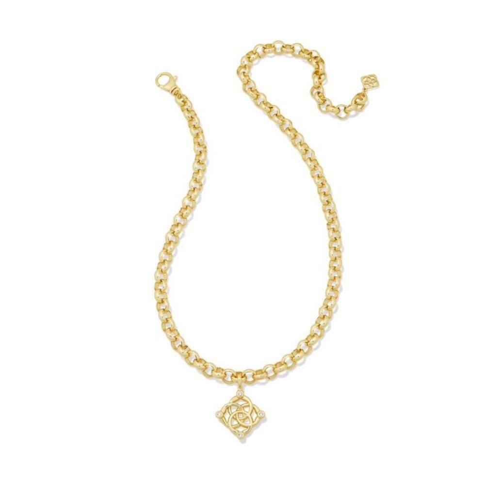 Kendra Scott Iris Statement Necklace - Gold/ White